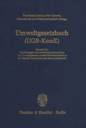 Umweltgesetzbuch (UGB-KomE). | E-Book | sack.de