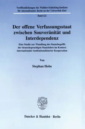 Hobe |  Der offene Verfassungsstaat zwischen Souveränität und Interdependenz. | eBook | Sack Fachmedien