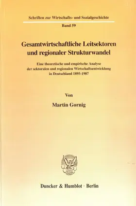 Gornig |  Gesamtwirtschaftliche Leitsektoren und regionaler Strukturwandel. | eBook | Sack Fachmedien