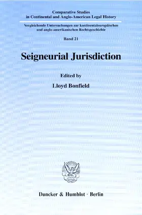 Bonfield |  Seigneurial Jurisdiction | eBook | Sack Fachmedien