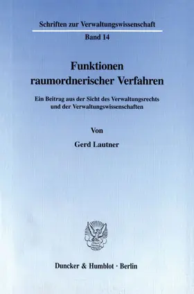 Lautner |  Funktionen raumordnerischer Verfahren. | eBook | Sack Fachmedien