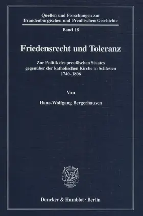 Bergerhausen |  Friedensrecht und Toleranz. | eBook | Sack Fachmedien