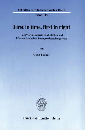 Becker | First in time, first in right. | E-Book | sack.de