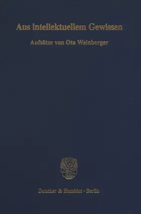 Weinberger |  Aus intellektuellem Gewissen. | eBook | Sack Fachmedien