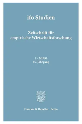 Oppenländer |  ifo Studien. | eBook | Sack Fachmedien