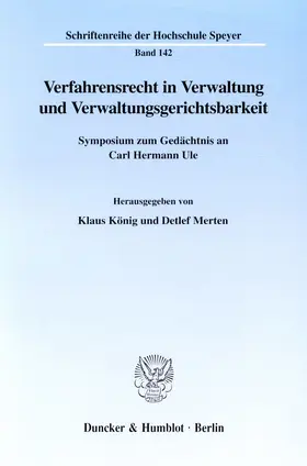 König / Merten |  Verfahrensrecht in Verwaltung und Verwaltungsgerichtsbarkeit | eBook | Sack Fachmedien