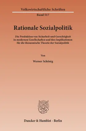 Schönig |  Rationale Sozialpolitik | eBook | Sack Fachmedien