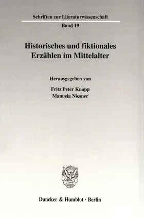 Knapp / Niesner |  Historisches und fiktionales Erzählen im Mittelalter. | eBook | Sack Fachmedien