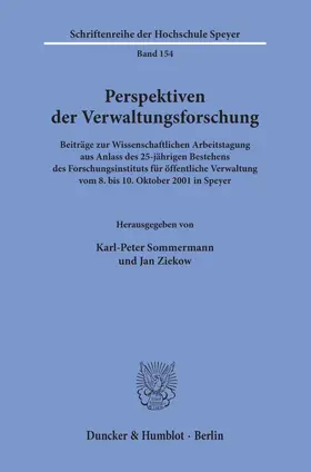 Sommermann / Ziekow |  Perspektiven der Verwaltungsforschung. | eBook | Sack Fachmedien