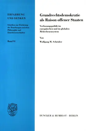 Schröder |  Grundrechtsdemokratie als Raison offener Staaten. | eBook | Sack Fachmedien