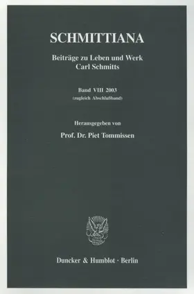 Tommissen |  SCHMITTIANA. | eBook | Sack Fachmedien