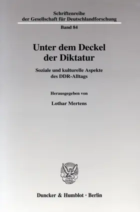 Mertens |  Unter dem Deckel der Diktatur. | eBook | Sack Fachmedien