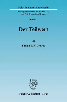 Rief-Drewes |  Der Teilwert | eBook | Sack Fachmedien