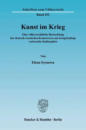 Syssoeva |  Kunst im Krieg | eBook | Sack Fachmedien