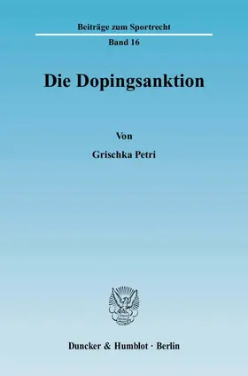 Petri |  Die Dopingsanktion | eBook | Sack Fachmedien