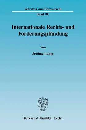 Lange |  Internationale Rechts- und Forderungspfändung | eBook | Sack Fachmedien