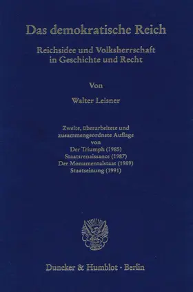 Leisner |  Das demokratische Reich. | eBook | Sack Fachmedien