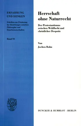 Bohn |  Herrschaft ohne Naturrecht. | eBook | Sack Fachmedien
