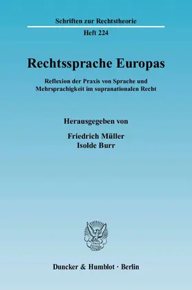 Müller / Burr |  Rechtssprache Europas | eBook | Sack Fachmedien