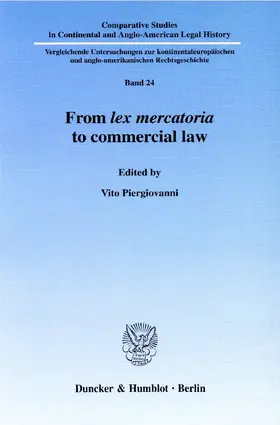 Piergiovanni |  From lex mercatoria to commercial law. | eBook | Sack Fachmedien