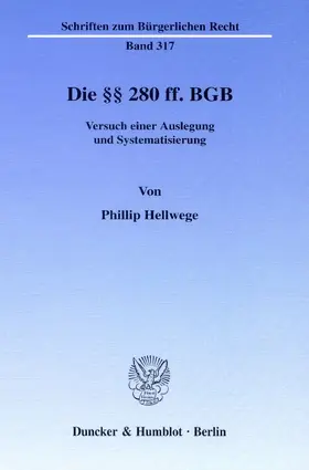 Hellwege |  Die §§ 280 ff. BGB | eBook | Sack Fachmedien