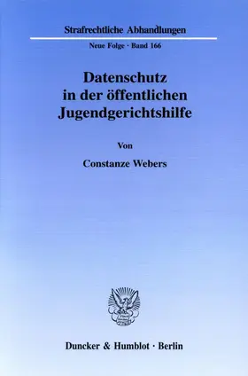 Webers |  Datenschutz in der öffentlichen Jugendgerichtshilfe | eBook | Sack Fachmedien