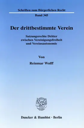 Wolff |  Der drittbestimmte Verein | eBook | Sack Fachmedien