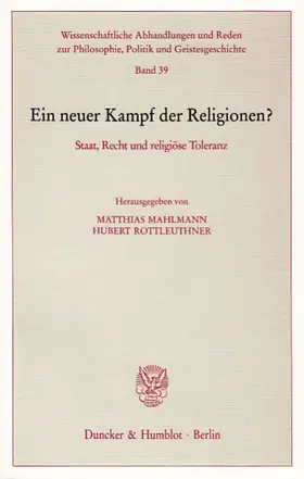 Mahlmann / Rottleuthner |  Ein neuer Kampf der Religionen? | eBook | Sack Fachmedien