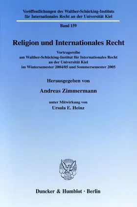 Zimmermann |  Religion und Internationales Recht. | eBook | Sack Fachmedien