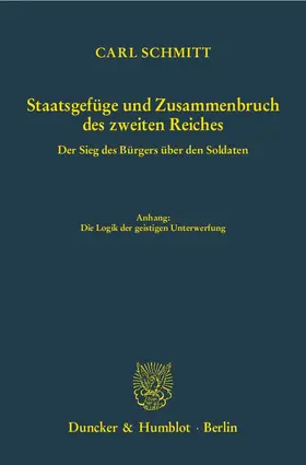 Maschke / Schmitt |  Staatsgefüge und Zusammenbruch des zweiten Reiches. | eBook | Sack Fachmedien