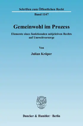 Krüper |  Gemeinwohl im Prozess | eBook | Sack Fachmedien