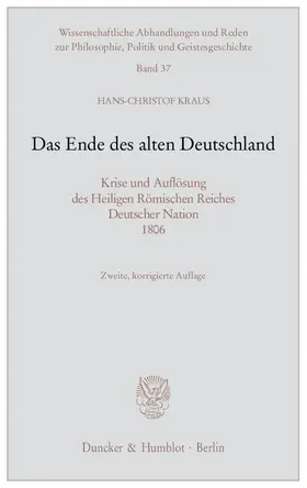 Kraus |  Das Ende des alten Deutschland. | eBook | Sack Fachmedien