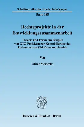 Meinecke |  Rechtsprojekte in der Entwicklungszusammenarbeit | eBook | Sack Fachmedien