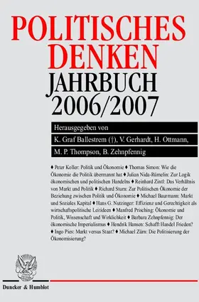 Ballestrem / Zehnpfennig / Gerhardt |  Politisches Denken. Jahrbuch 2006-2007. | eBook | Sack Fachmedien