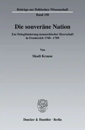 Krause |  Die souveräne Nation | eBook | Sack Fachmedien