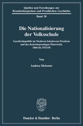 Meissner |  Die Nationalisierung der Volksschule. | eBook | Sack Fachmedien
