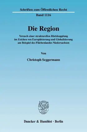 Seggermann |  Die Region. | eBook | Sack Fachmedien