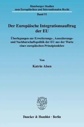 Alsen | Der Europäische Integrationsauftrag der EU. | E-Book | sack.de