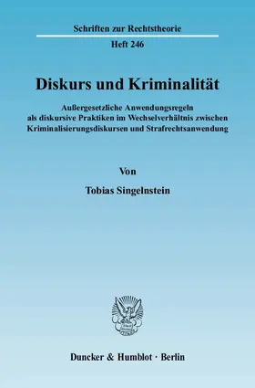 Singelnstein |  Diskurs und Kriminalität | eBook | Sack Fachmedien