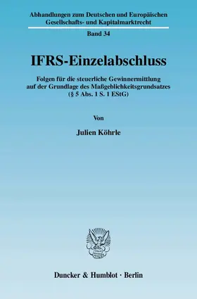 Köhrle |  IFRS-Einzelabschluss | eBook | Sack Fachmedien