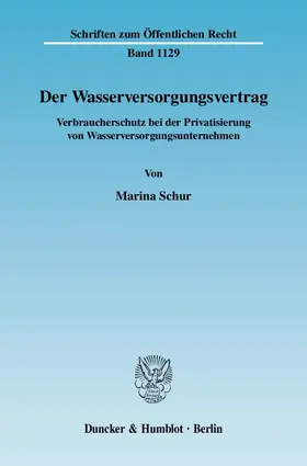 Schur | Der Wasserversorgungsvertrag | E-Book | sack.de