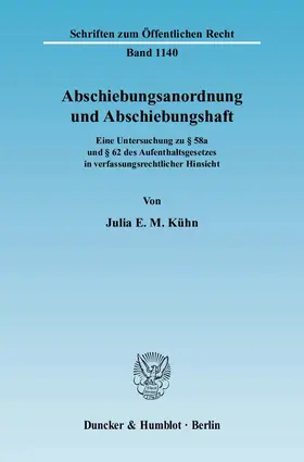Kühn |  Abschiebungsanordnung und Abschiebungshaft | eBook | Sack Fachmedien