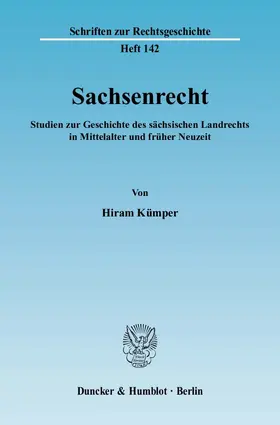 Kümper |  Sachsenrecht | eBook | Sack Fachmedien