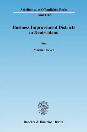 Hecker |  Business Improvement Districts in Deutschland | eBook | Sack Fachmedien