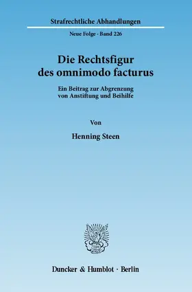 Steen |  Die Rechtsfigur des omnimodo facturus | eBook | Sack Fachmedien