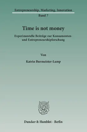 Burmeister-Lamp |  Time is not money | eBook | Sack Fachmedien