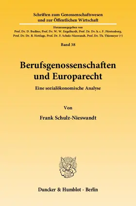 Schulz-Nieswandt |  Berufsgenossenschaften und Europarecht | eBook | Sack Fachmedien