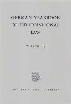 Proelß |  German Yearbook of International Law / Jahrbuch für Internationales Recht | eBook | Sack Fachmedien