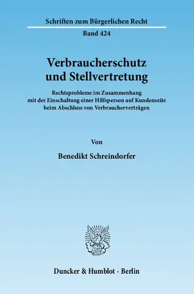 Schreindorfer | Verbraucherschutz und Stellvertretung | E-Book | sack.de