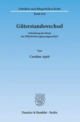 Apelt |  Güterstandswechsel | eBook | Sack Fachmedien